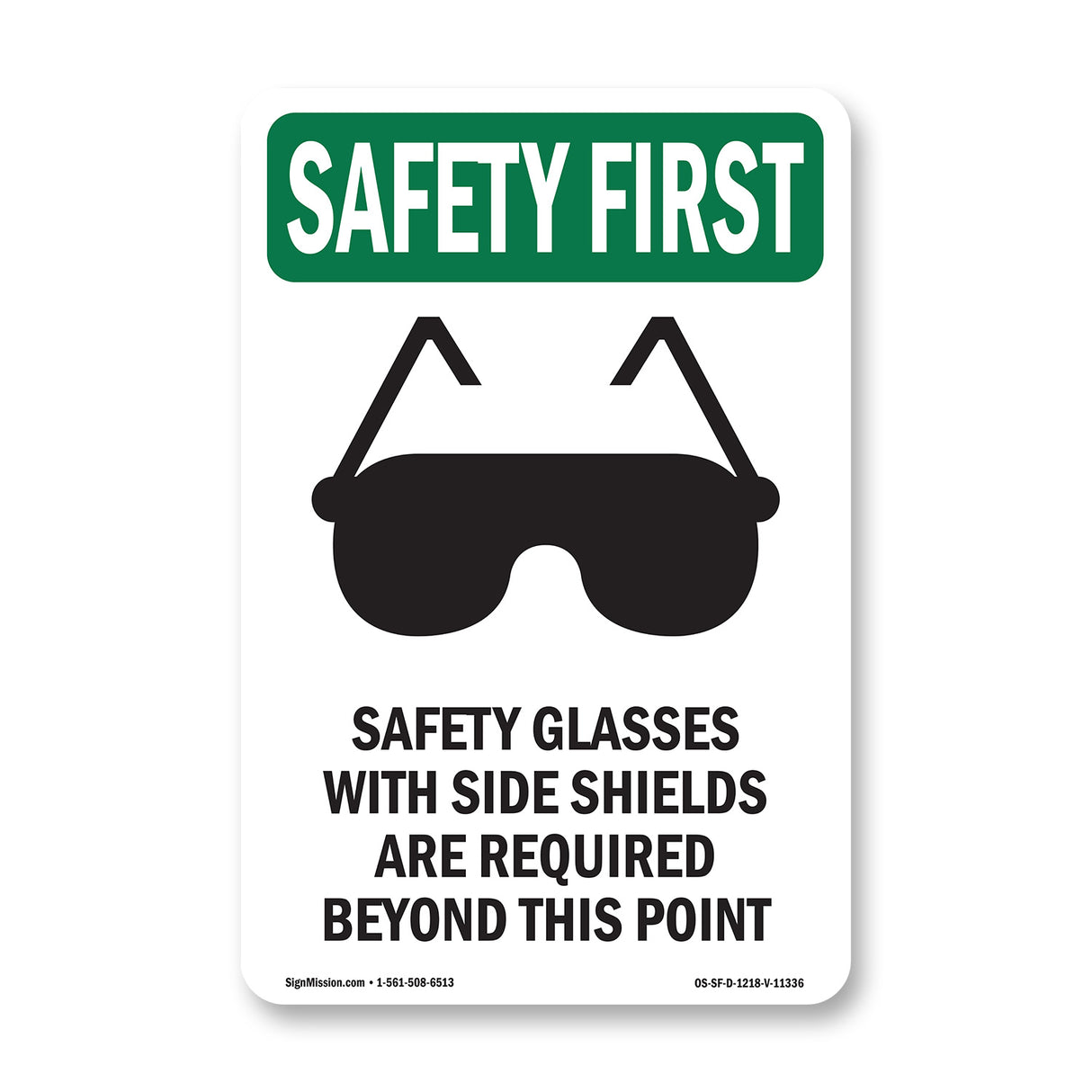 Safety Glasses With Side Shields With Symbol