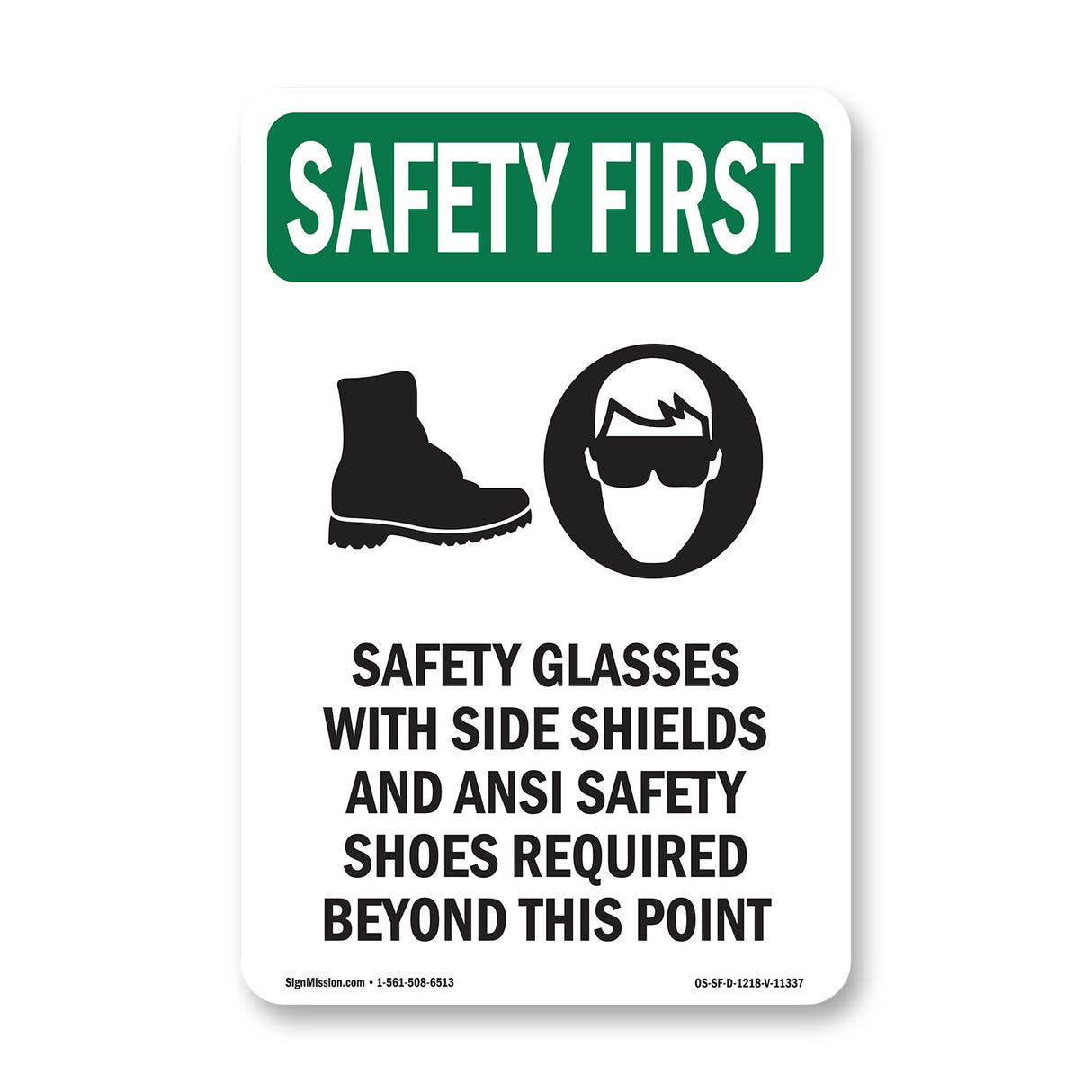 Safety Glasses With Side Shields With Symbol
