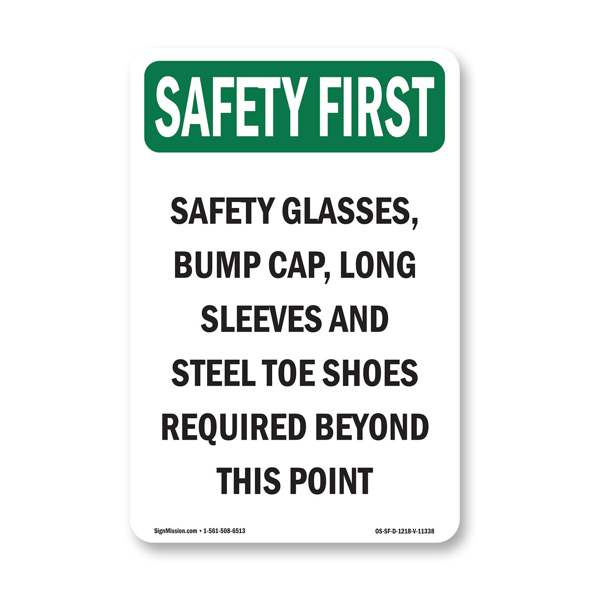 Safety Glasses, Bump Cap, Long