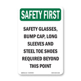 Safety Glasses, Bump Cap, Long