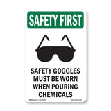 Safety Goggles Must Be Worn With Symbol