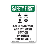 Safety Shower And Eye Wash Station With Symbol