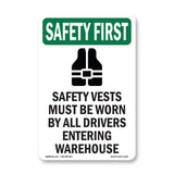 Safety Vests Must Be Worn By With Symbol