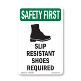 Slip Resistant Shoes Required With Symbol