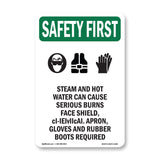 Steam And Hot Water Can Cause With Symbol