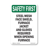 Steel Mesh Face Shield, Furnace