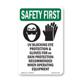 UV Blocking Eye Protection & With Symbol