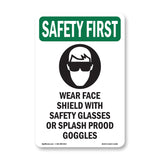 Wear Face Shield With Safety With Symbol
