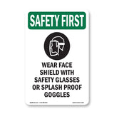 Wear Face Shield With Safety With Symbol