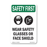 Wear Safety Glasses Or Face Shield With Symbol