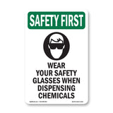 Wear Your Safety Glasses When With Symbol