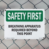 Breathing Apparatus Required Beyond This Point