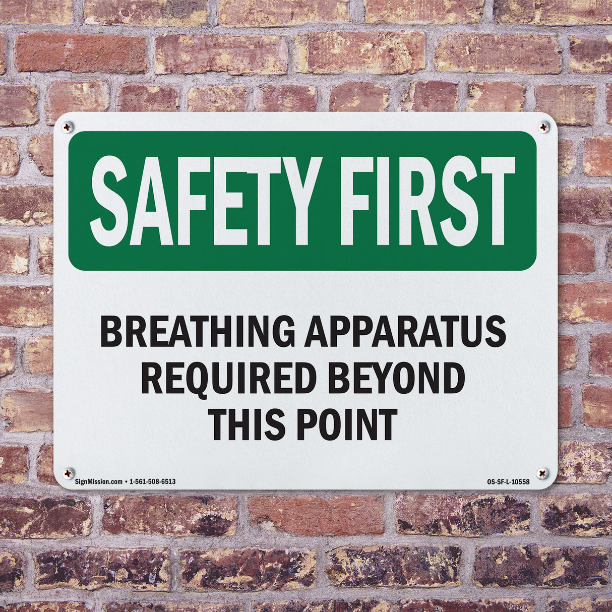 Breathing Apparatus Required Beyond This Point