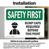 Bump Caps Required Beyond This Point With Symbol