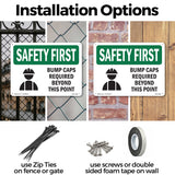 Bump Caps Required Beyond This Point With Symbol