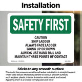 Caution Ship Ladder Always Face Ladder Going