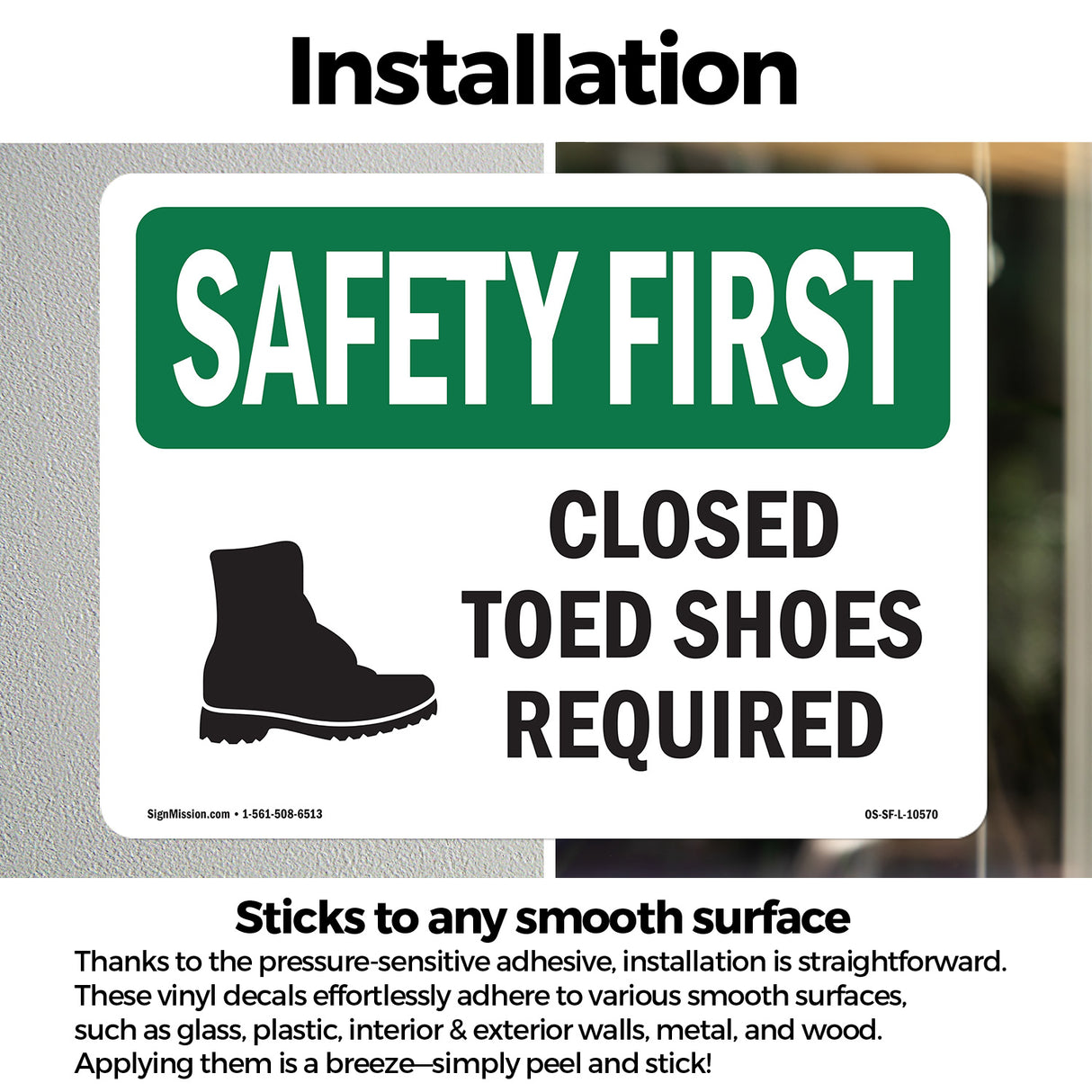 Closed Toed Shoes Required With Symbol