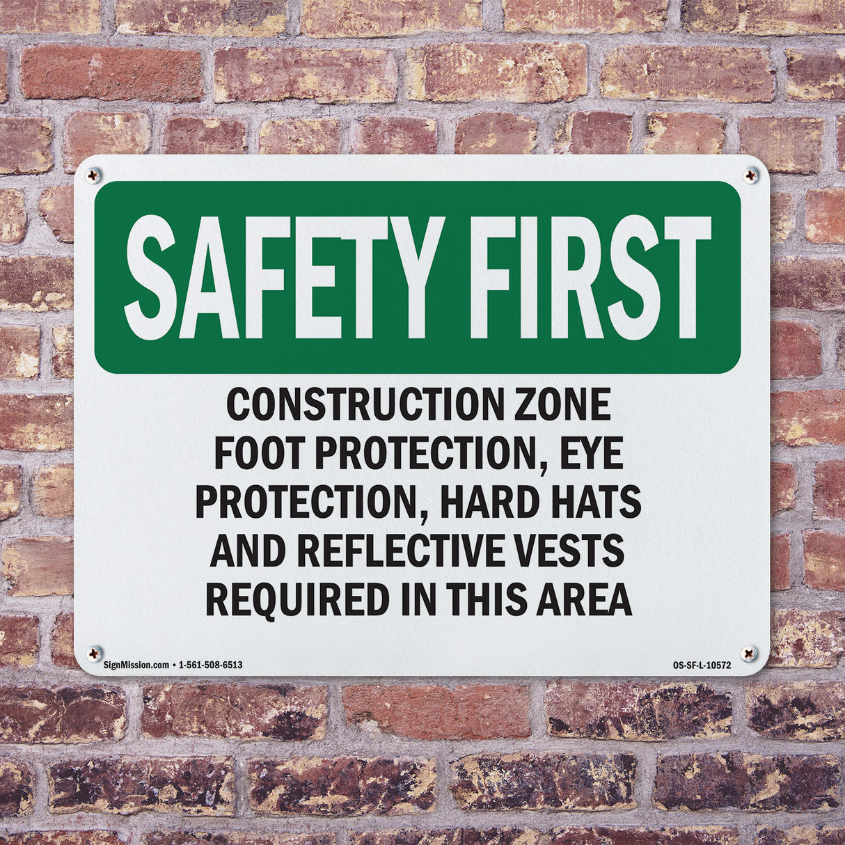 Construction Zone Foot Protection, Eye Protection,