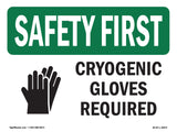 Cryogenic Gloves Required With Symbol