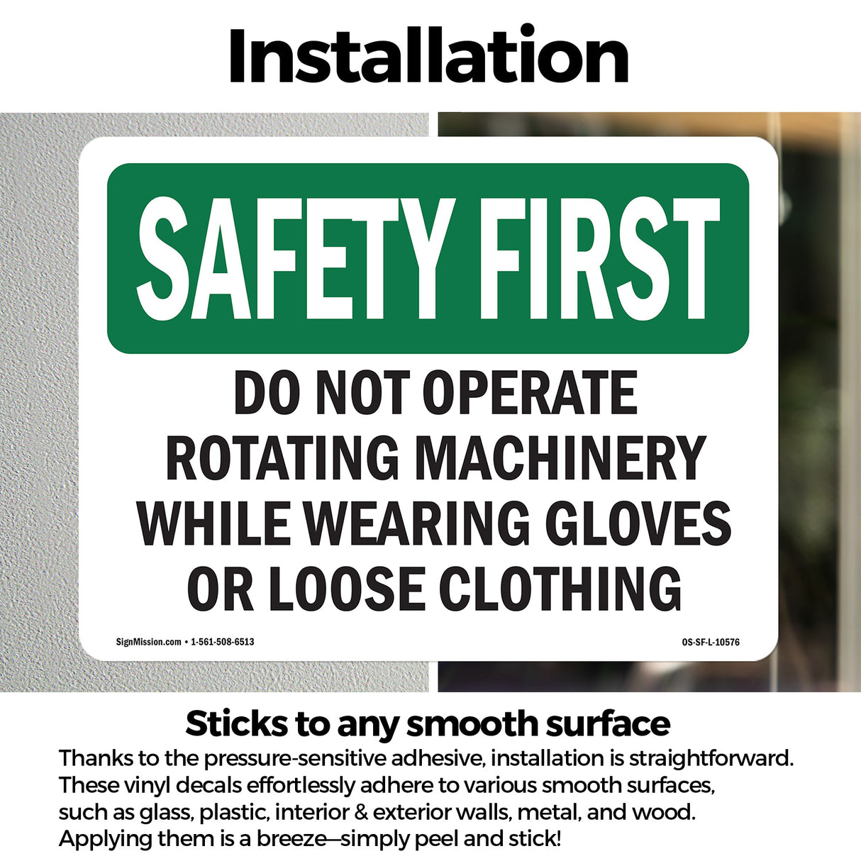 Do Not Operate Rotating Machinery While