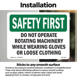 Do Not Operate Rotating Machinery While