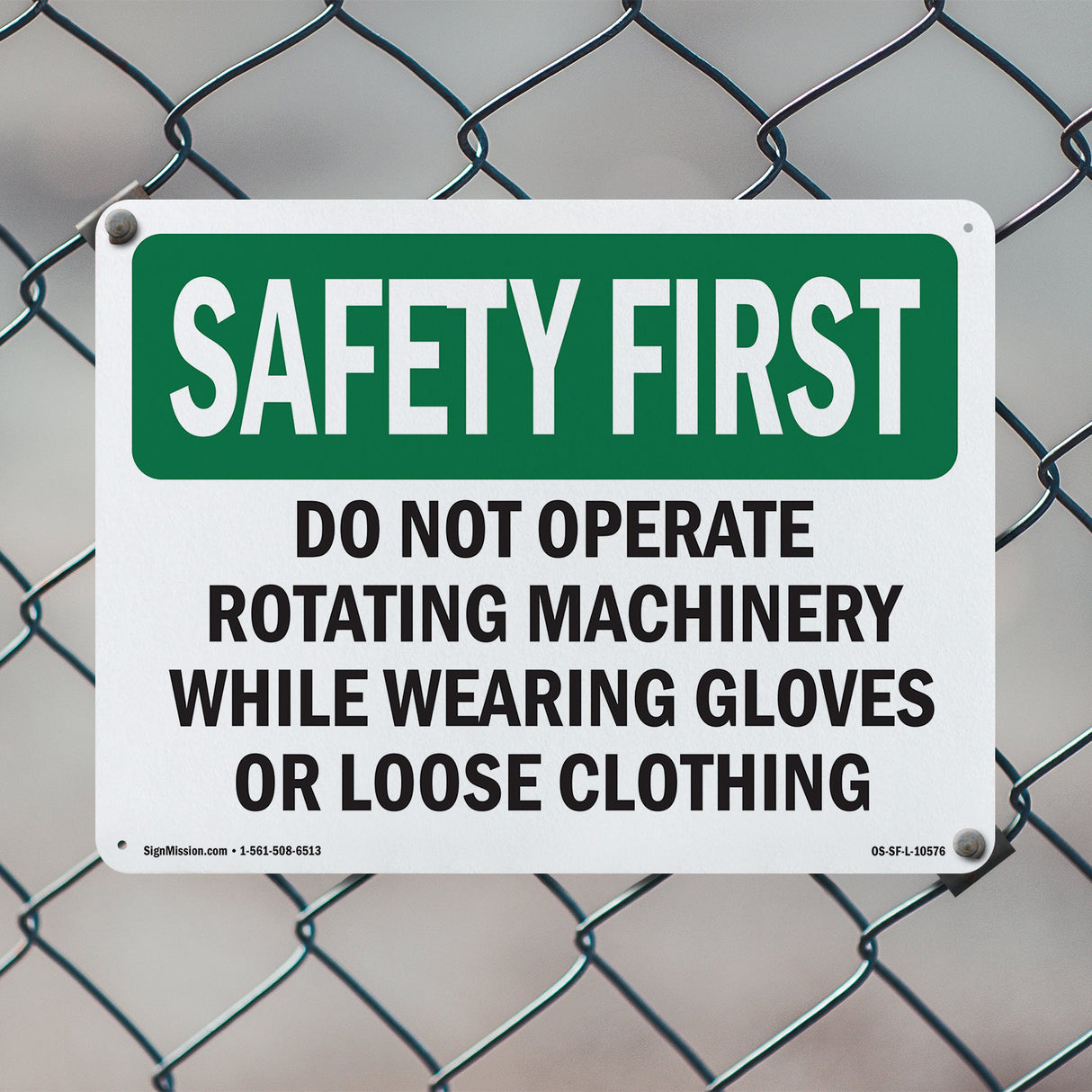 Do Not Operate Rotating Machinery While