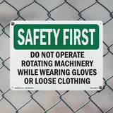 Do Not Operate Rotating Machinery While