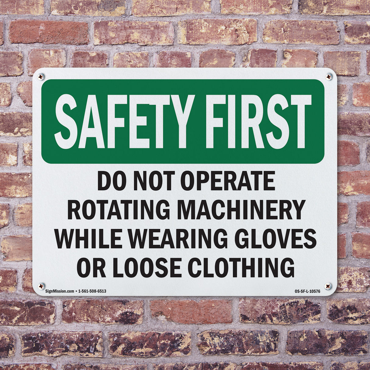 Do Not Operate Rotating Machinery While