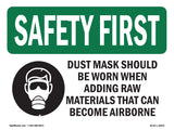 Dust Mask Should Be Worn When With Symbol