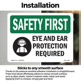 Eye And Ear Protection Required With Symbol