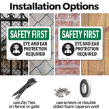 Eye And Ear Protection Required With Symbol