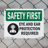 Eye And Ear Protection Required With Symbol