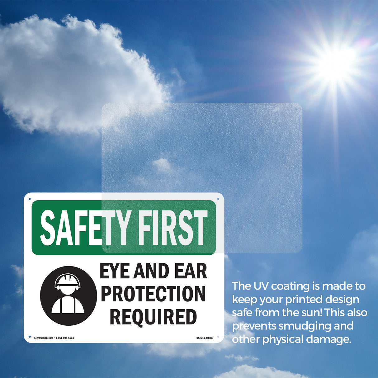 Eye And Ear Protection Required With Symbol