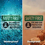 Eye And Ear Protection Required With Symbol