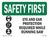 Eye And Ear Protection Required With Symbol