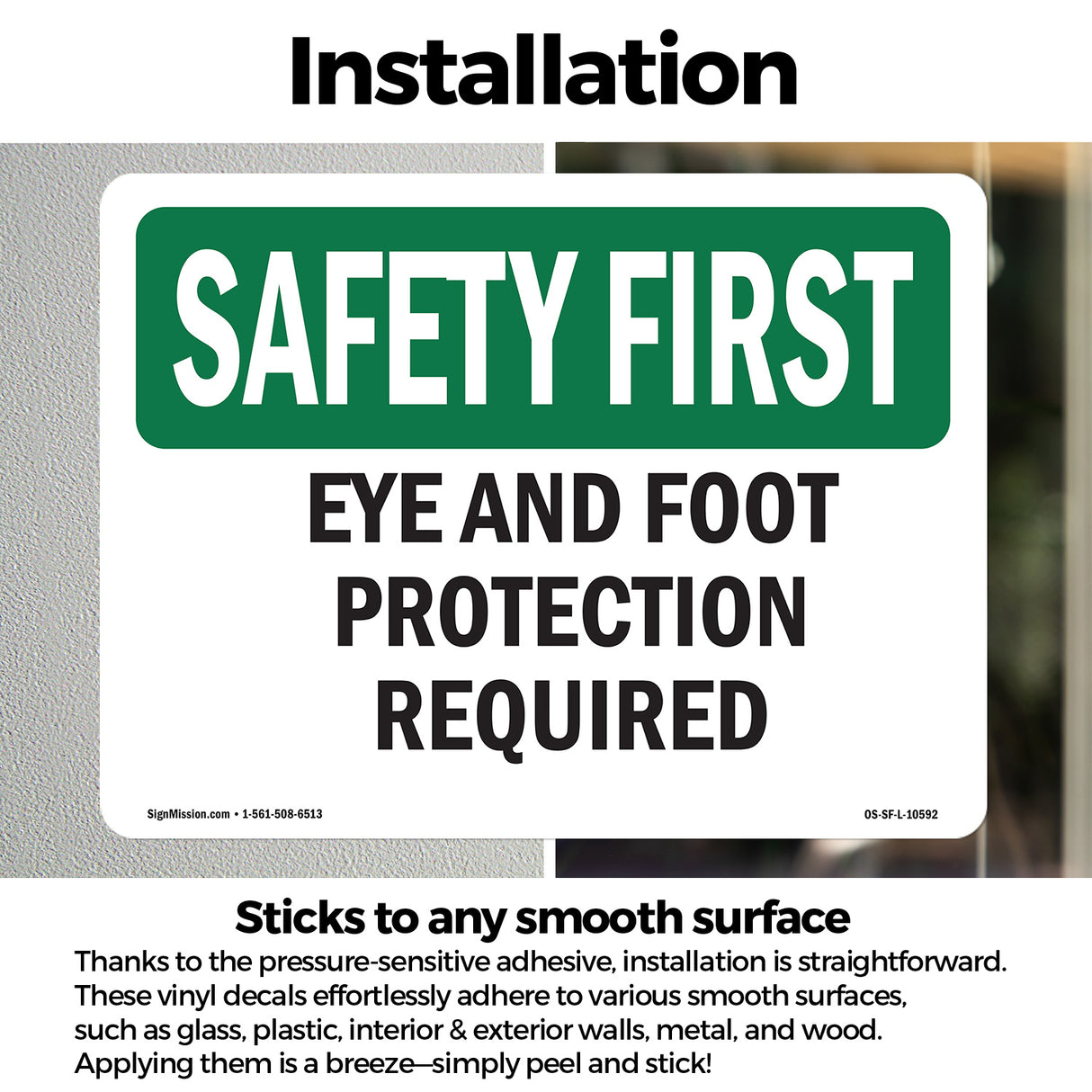 Eye And Foot Protection Required