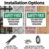 Eye And Foot Protection Required