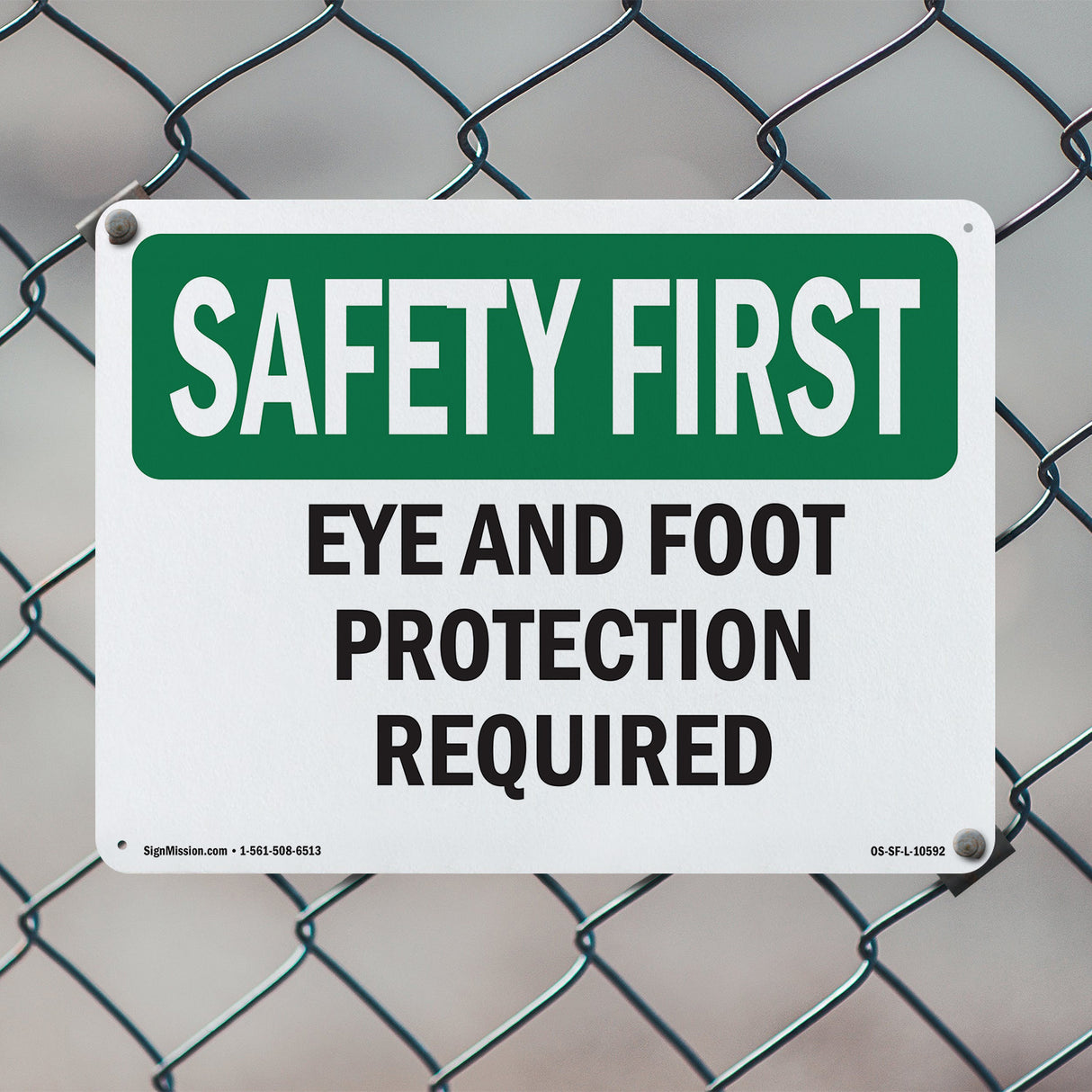 Eye And Foot Protection Required