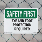 Eye And Foot Protection Required