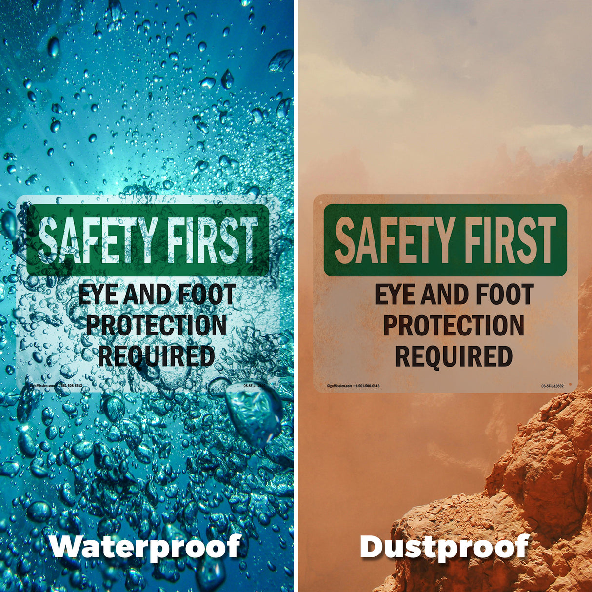 Eye And Foot Protection Required