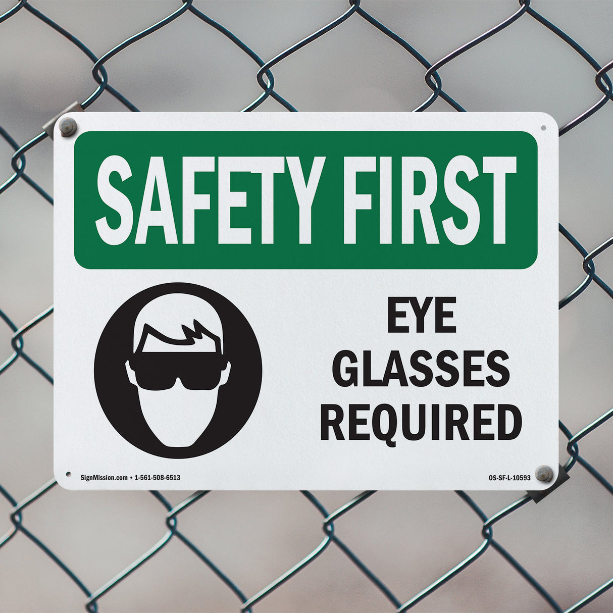 Eye Glasses Required With Symbol