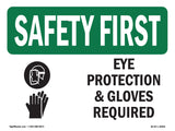 Eye Protection & Gloves Required With Symbol