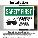 Eye Protection Required Beyond With Symbol