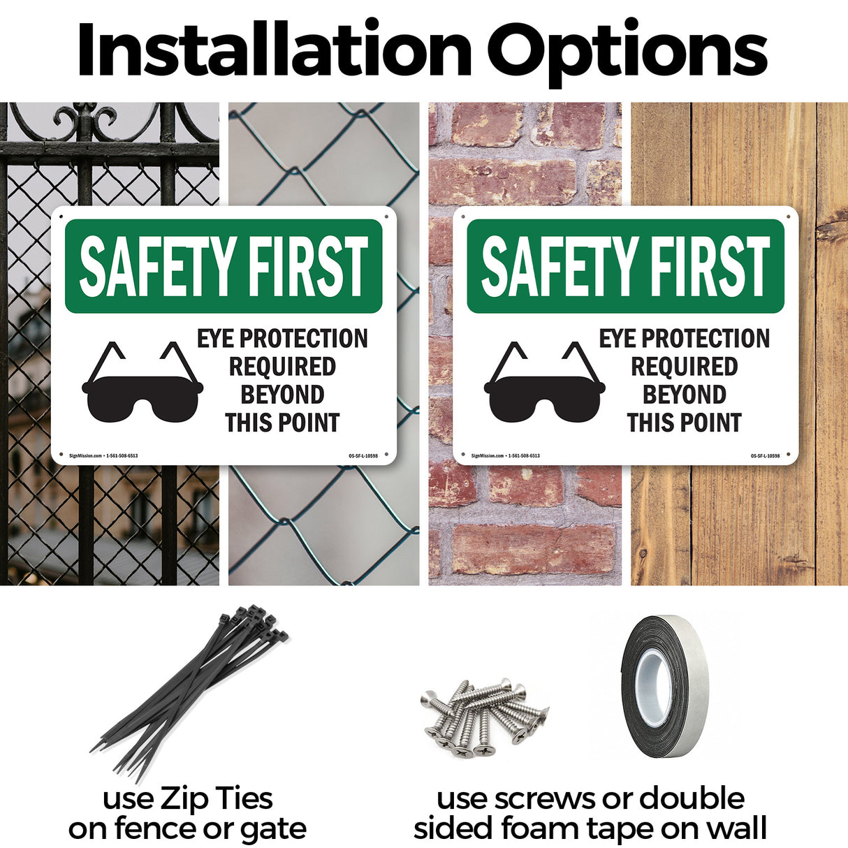 Eye Protection Required Beyond With Symbol