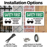 Eye Protection Required Beyond With Symbol