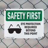 Eye Protection Required Beyond With Symbol