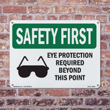 Eye Protection Required Beyond With Symbol