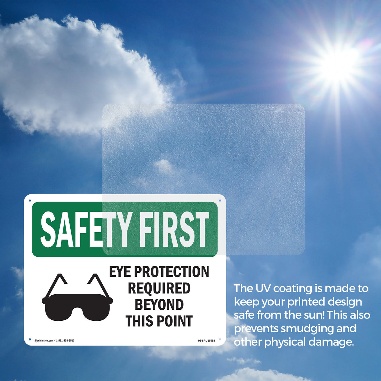 Eye Protection Required Beyond With Symbol