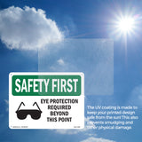 Eye Protection Required Beyond With Symbol