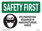 Eye Protection Required In Manufacturing With Symbol